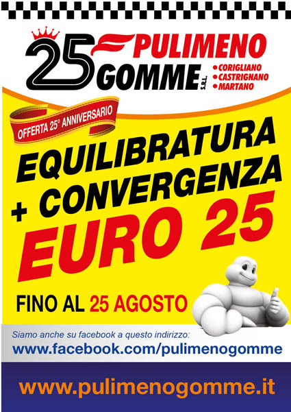 Equilibratura + Convergenza Euro 25 fino al 25 agosto 2013