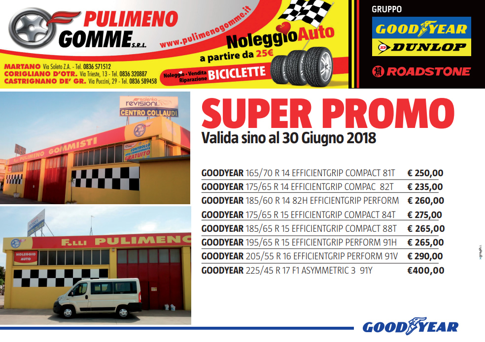 Super Promozione su Gomme GoodYear